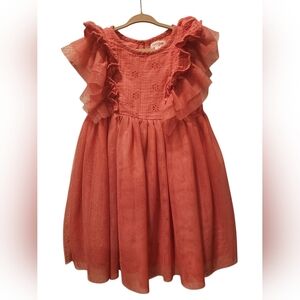 Girls' Cat & Jack, Tulle, Ruffle Sleeve Dress, Size 4t